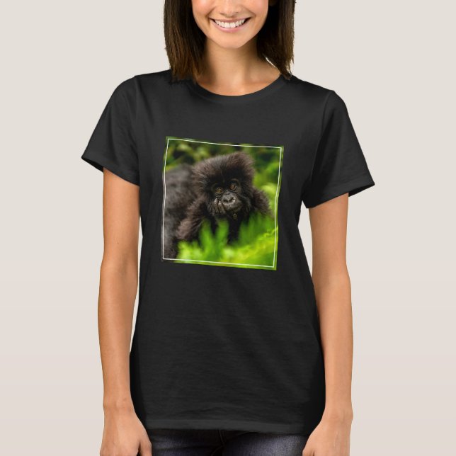 Cutest Baby djur | Spädbarnsberg Gorilla T Shirt (Framsida)