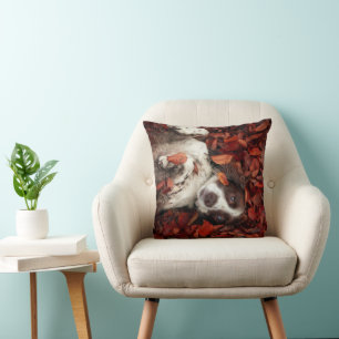 Cutest Baby djur   Spanska i Höst löv Kudde