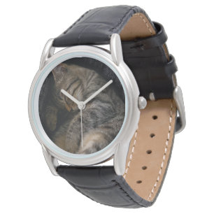 Cutest Baby djur Spipande Tabby katt Armbandsur