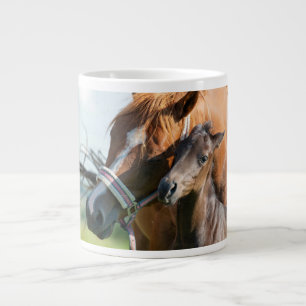 Cutest Baby djur Svart kalv med Mamma Jumbo Mugg