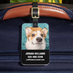 Cutest Baby djur Sweet Corgi Puppy Ansikte Bagagebricka