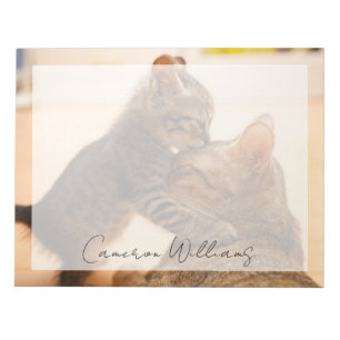 Cutest Baby djur Tabby Kitten Kiss Anteckningsblock