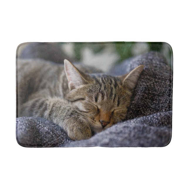 Cutest Baby djur | Tabby Kitten Sleeping Badrumsmatta (Framsidan)