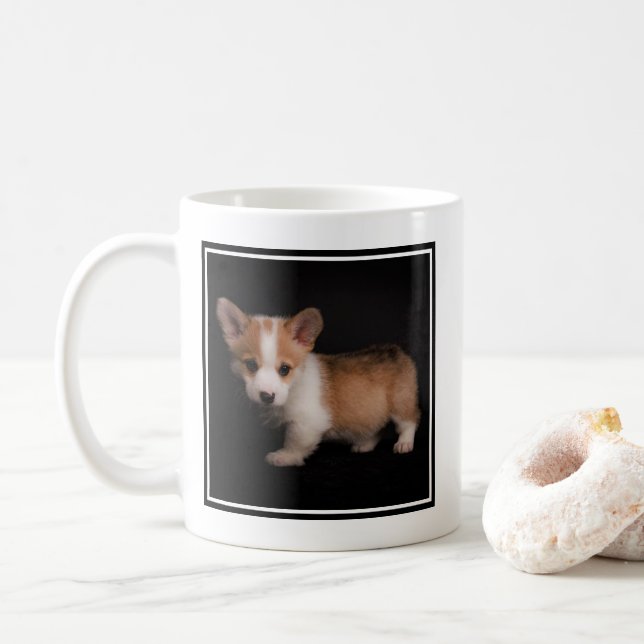 Cutest Baby djur | Tiny Corgi Kaffemugg (Med munk)