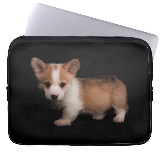 Cutest Baby djur | Tiny Corgi Laptop Fodral (Framsidan)