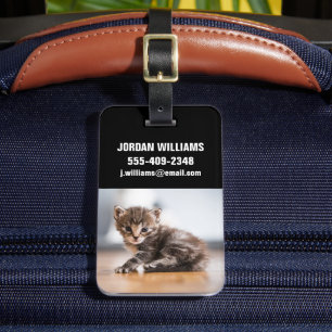 Cutest Baby djur Tiny Tabby Kitten Bagagebricka