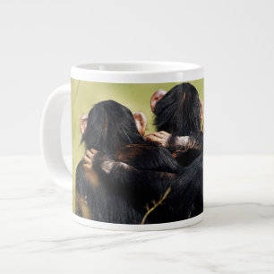 Cutest Baby djur Tre schimpanzeer Hugger Jumbo Mugg