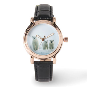 Cutest Baby djur Tre unga Polar Armbandsur