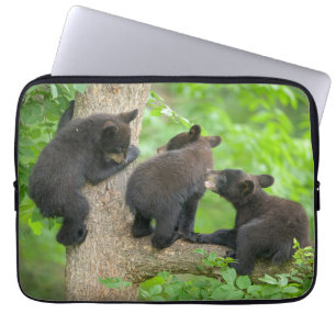 Cutest Baby djur Tre Young Black Bear Unge Laptop Fodral