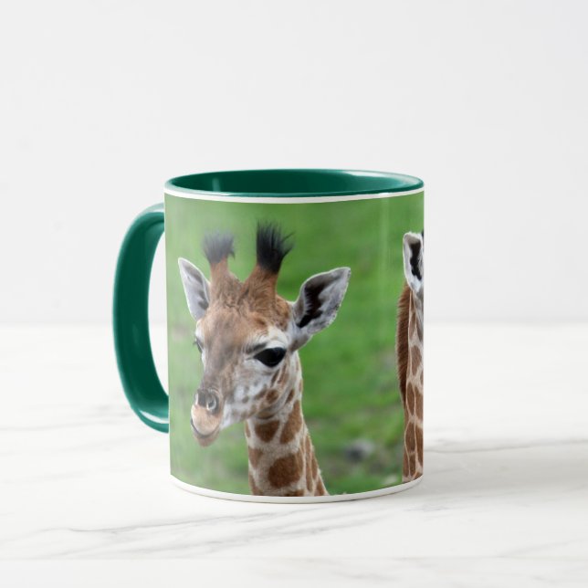 Cutest Baby djur | Två Baby Giraffes Mugg (Framsida vänster)