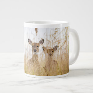 Cutest Baby djur   Två gulvita Hjortar Jumbo Mugg
