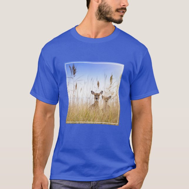 Cutest Baby djur | Två gulvita Hjortar T Shirt (Framsida)