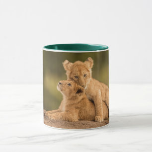 Cutest Baby djur Två Lejona Ungar Mugg