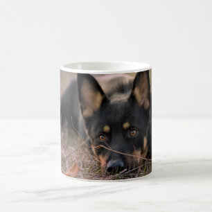 Cutest Baby djur   Tysk shepherd Puppy Kaffemugg