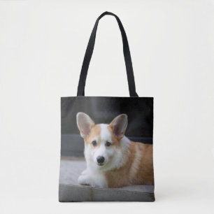 Cutest Baby djur Uppmjukning av Corgi Puppy Tygkasse