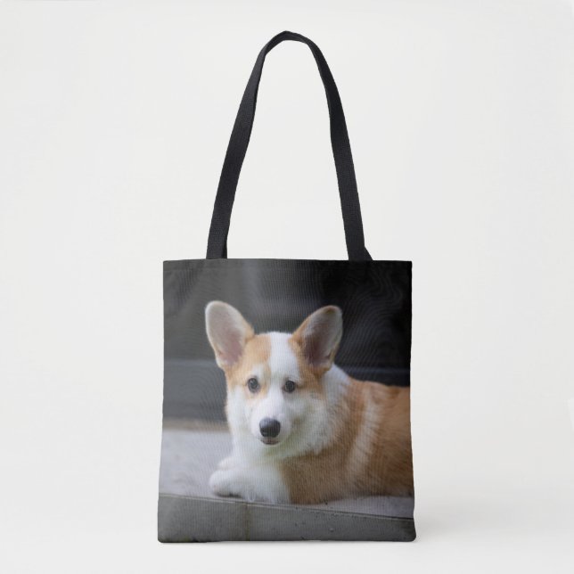 Cutest Baby djur | Uppmjukning av Corgi Puppy Tygkasse (Framsida)