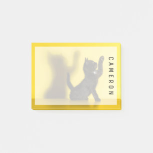 Cutest Baby djur Uppspelning av svart katt Post-it Block