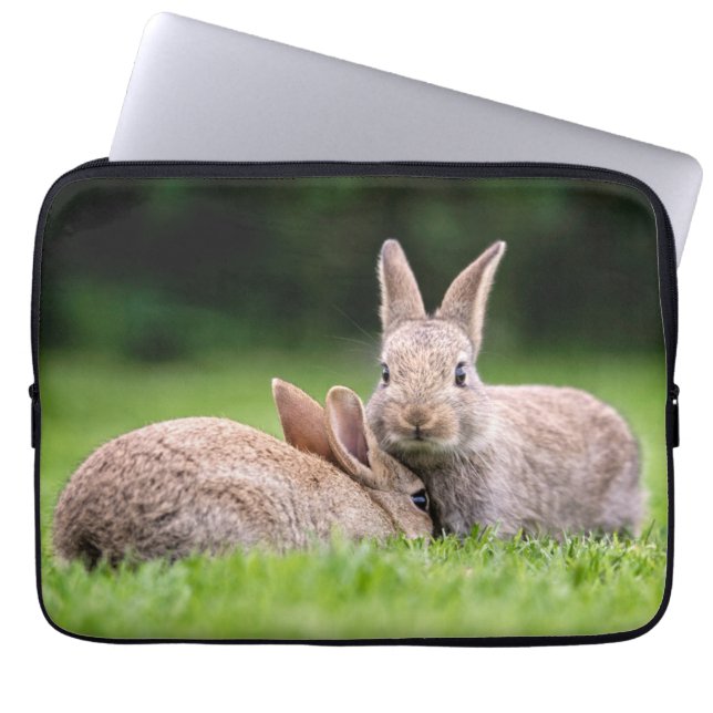 Cutest Baby djur | Vild Bunny Rabbits Laptop Fodral (Framsidan)