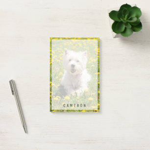 Cutest Baby djur Westie Hund i Dandelions Post-it Block