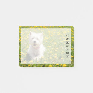 Cutest Baby djur Westie Hund i Dandelions Post-it Block