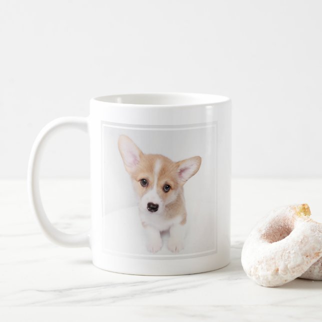 Cutest Baby djur | Young Corgi Puppy Kaffemugg (Med munk)