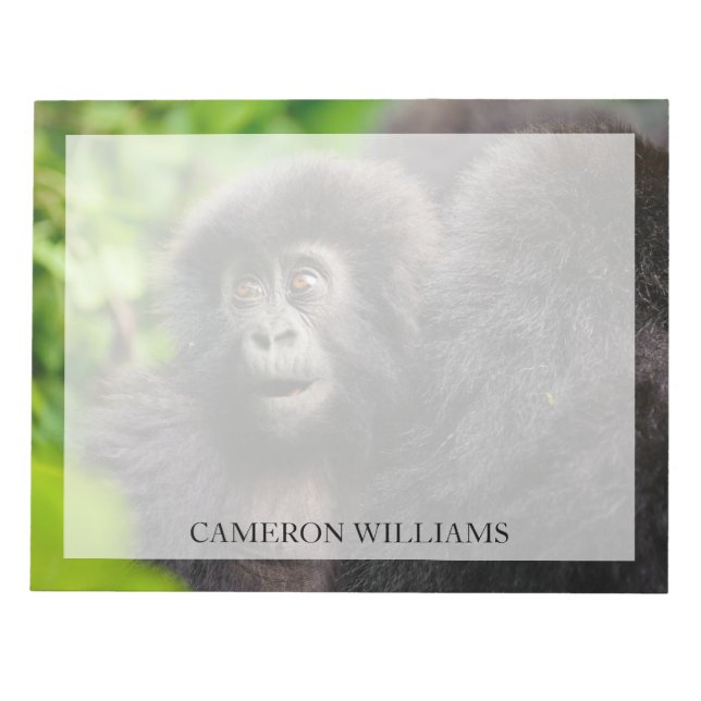 Cutest Baby djur | Young Mountain Gorilla Anteckningsblock (Framsida)
