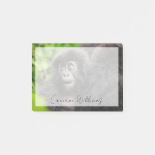 Cutest Baby djur Young Mountain Gorilla Post-it Block