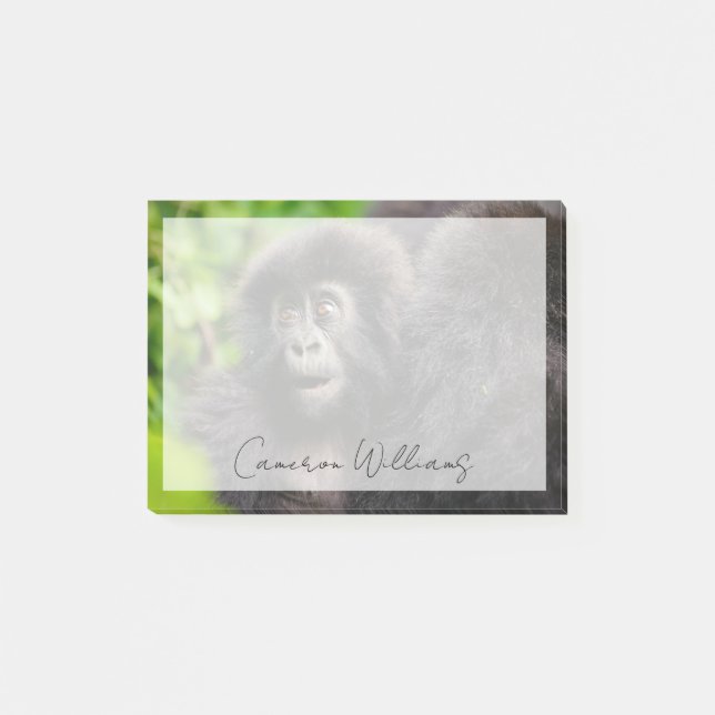 Cutest Baby djur | Young Mountain Gorilla Post-it Block (Framsida)