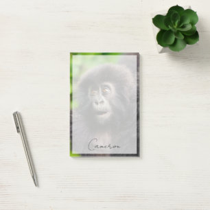 Cutest Baby djur Young Mountain Gorilla Post-it Block