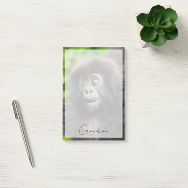 Cutest Baby djur | Young Mountain Gorilla Post-it Block (Kontor)