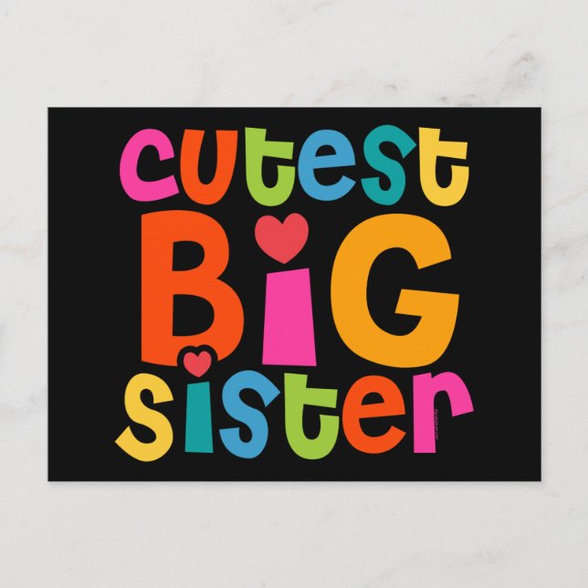 Cutest Big Sister Vykort (Framsida)