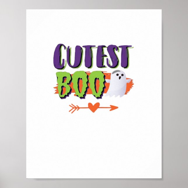 Cutest Boo Halloween Funny Avslappnad Poster (Framsidan)