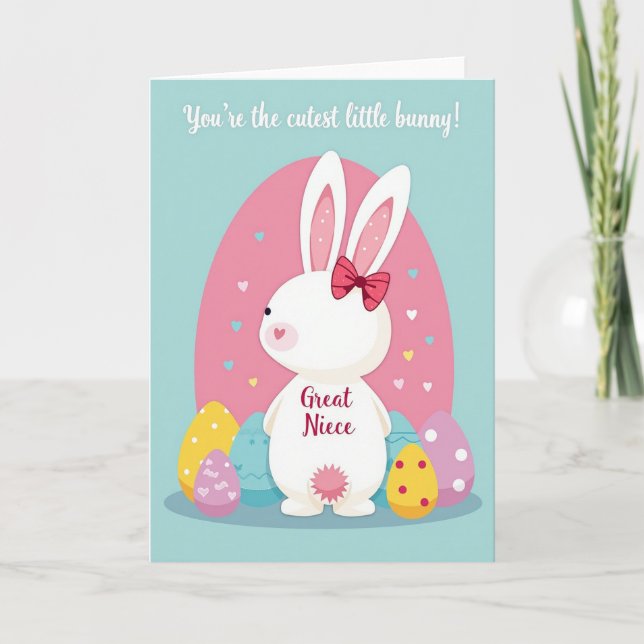 Cutest Bunny Great Niece Card Kort (Framsida)