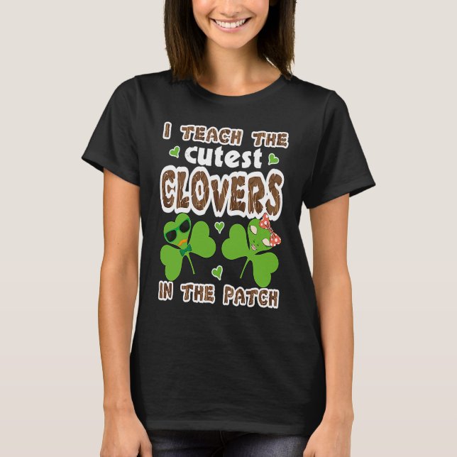 Cutest C in the Patch Teacher Kids St Patricks Day T Shirt (Framsida)