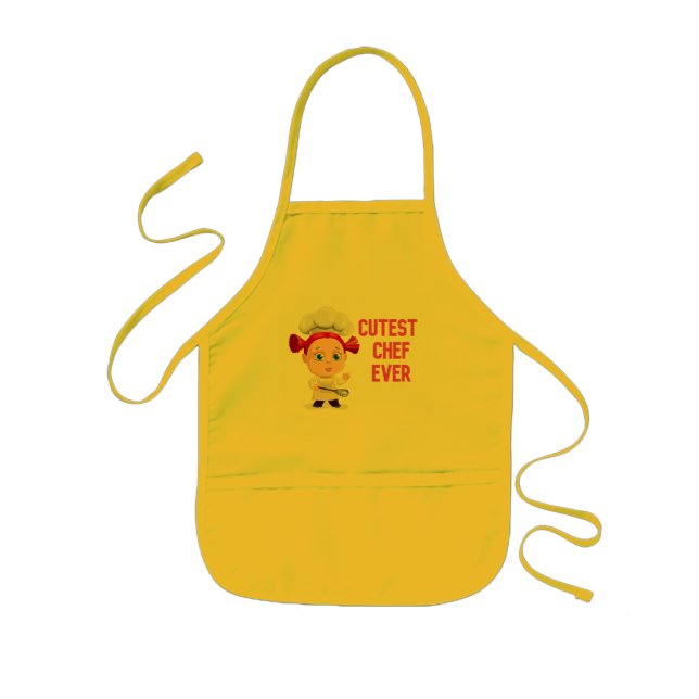 Cutest Chef nånsin Apron för flickor Barnförkläde (Framsidan)