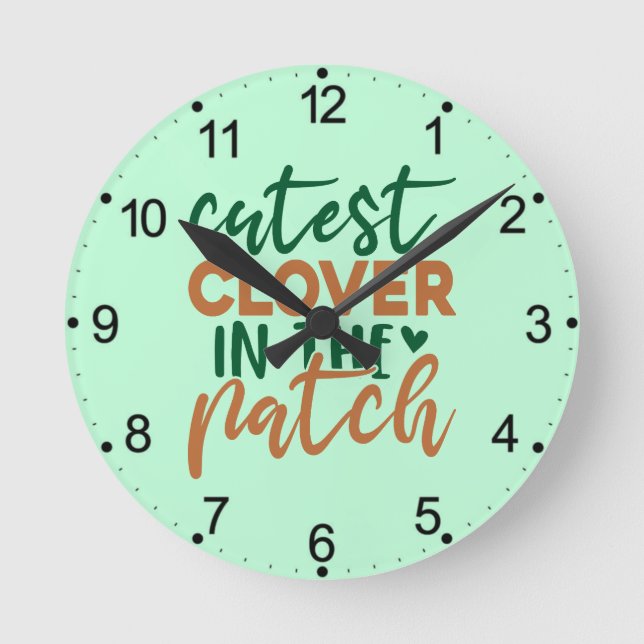 Cutest Clover in The Patch St Patrick's-60863 Rund Klocka (Framsida)