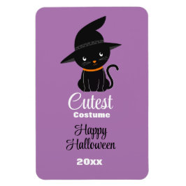 Cutest Costume Black Cat Halloween fest Award Magnet