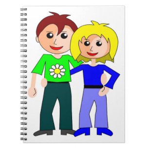 CUTEST COUPLE ANTECKNINGSBOK MED SPIRAL