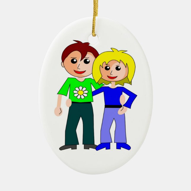 CUTEST COUPLE JULGRANSPRYDNAD KERAMIK (Framsidan)