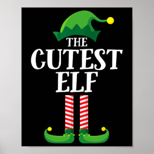 Cutest Elf Matching Family Group jul Party E Poster