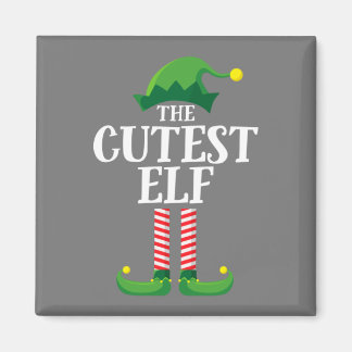 Cutest Elf Matching Family Group jul Party Magnet