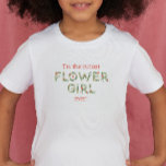 Cutest Flower Girl All Blommigt Text Bröllop T Shirt<br><div class="desc">Visa din blomflicka hur speciell och viktig hon är i bröllopsfesten med den här vackra "jag är den kutaste blomflickan någonsin!"-skjortan!</div>