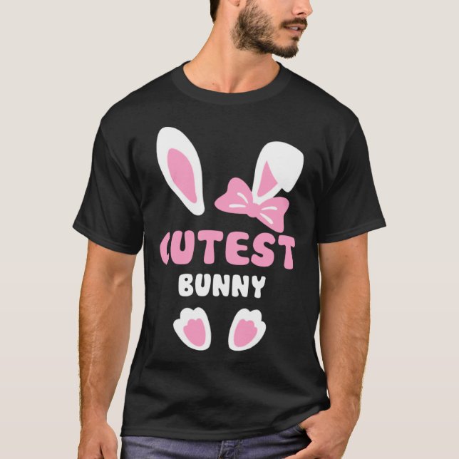 Cutest Girls Easter Rabbit I'm The Cutest Bunny Ea T Shirt (Framsida)