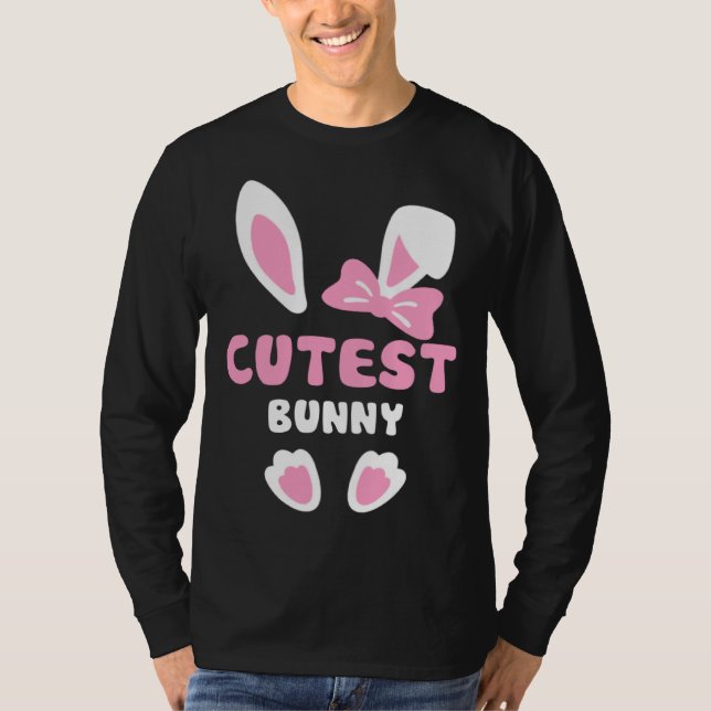 Cutest Girls Easter Rabbit I'm The Cutest Bunny Ea T Shirt (Framsida)