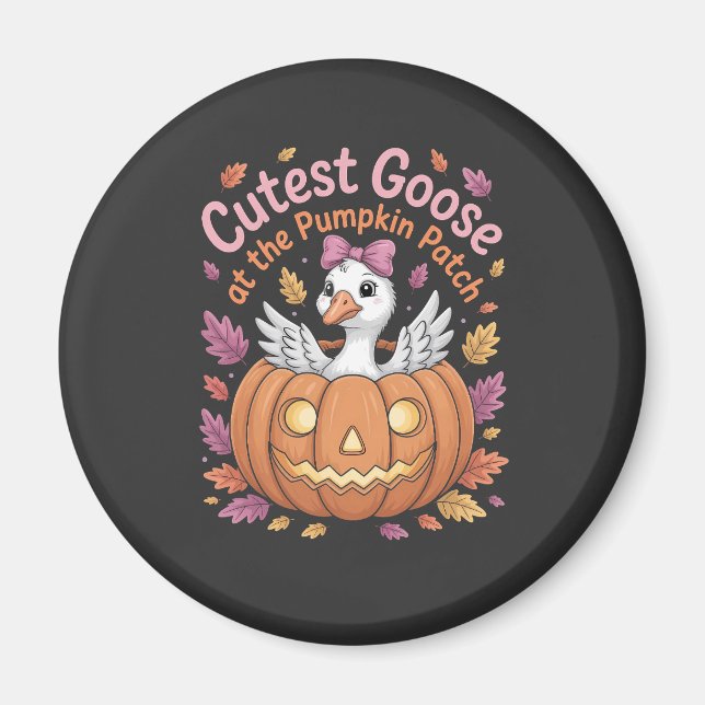 Cutest Goose på Pumpkin Patch Thanksgiving Magnet (Framsidan)