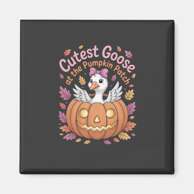 Cutest Goose på Pumpkin Patch Thanksgiving Magnet (Framsidan)