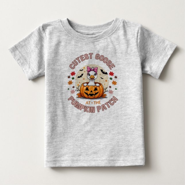 Cutest Goose vid Pumpkin Patch Shirt - Adsible T (Framsida)