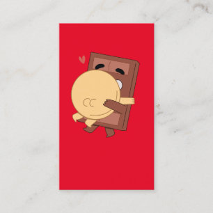 Cutest Hug Pancake och Choco Valentine Kärlek Visitkort