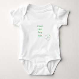 Cutest Irish Baby All Grönt Lucky Shamrock T Shirt