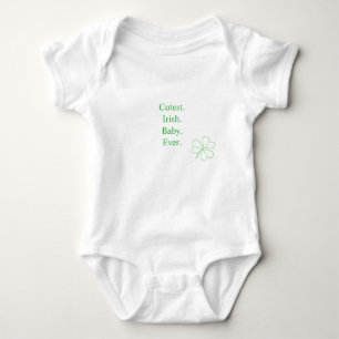 Cutest Irish Baby All Grönt Lucky Shamrock T Shirt